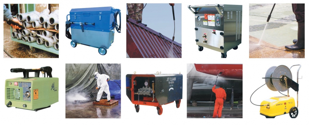 高圧洗浄機ロッキーワッシャー使用例、色々な用途の洗浄が可能