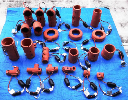 当社自社工場では、連日、ジャケットヒーターの修理・再生・復元の依頼品をお預かりしています。(写真はmksシリコンラバーヒーターのほんの一部です)