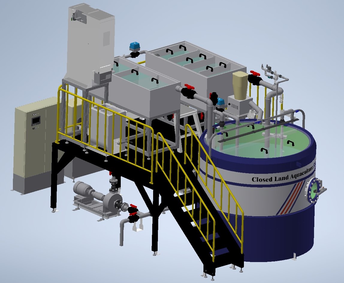 閉鎖循環式陸上養殖設備の全体像